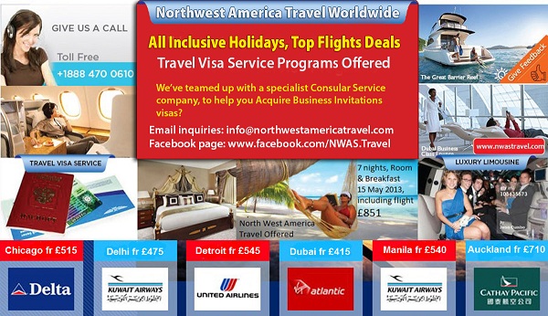 Special offers available. All Inclusive Holidays & Travel Visa Programs Service